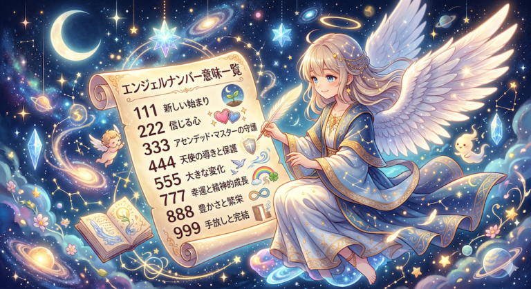 エンジェルナンバー意味一覧｜111・222・333・444・777・888など人気番号と恋愛・復縁へのメッセージ完全ガイド