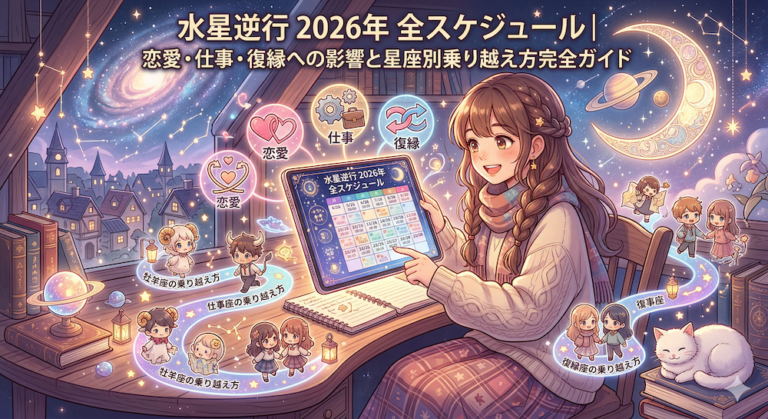 水星逆行 2026年 全スケジュール｜恋愛・仕事・復縁への影響と星座別乗り越え方完全ガイド
